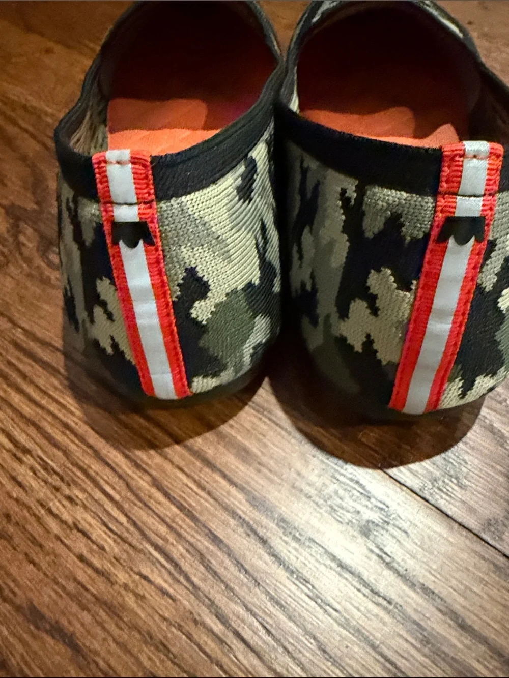 Birdies Judy Camo Knit Slip-On Flats with Orange Insole